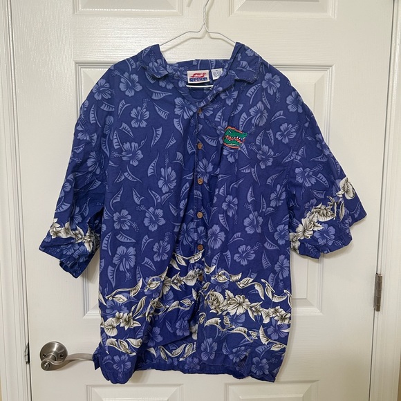 Vintage Spike Sports University of Florida Gators Hawaiian Button Down Shirt - Picture 3 of 5